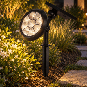 Estaca led solar Blanca Fría / Cálida Combinada