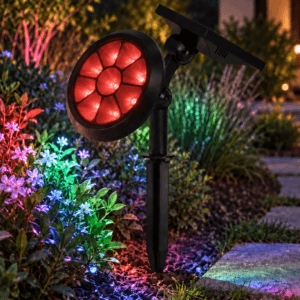 Estaca led solar color RGB-9Leds