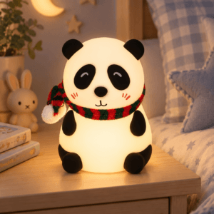 LUZ DE NOCHE SILICONA LED RECARGABLE (USB C) – PANDA SENTADO